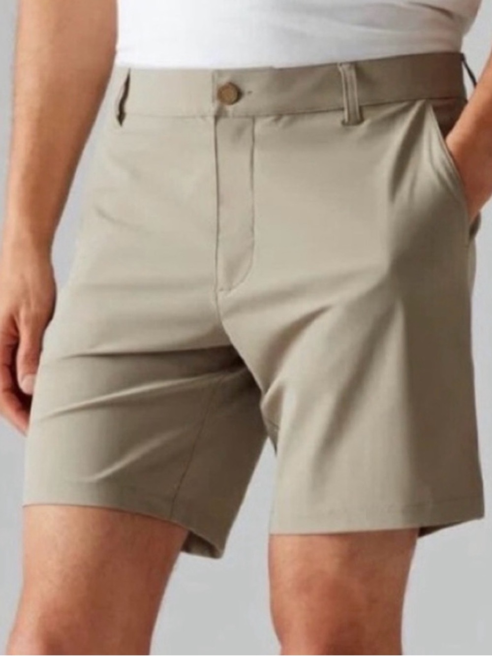 Rhône Men’s 35 Light Beige Chino Golf Casual Shorts